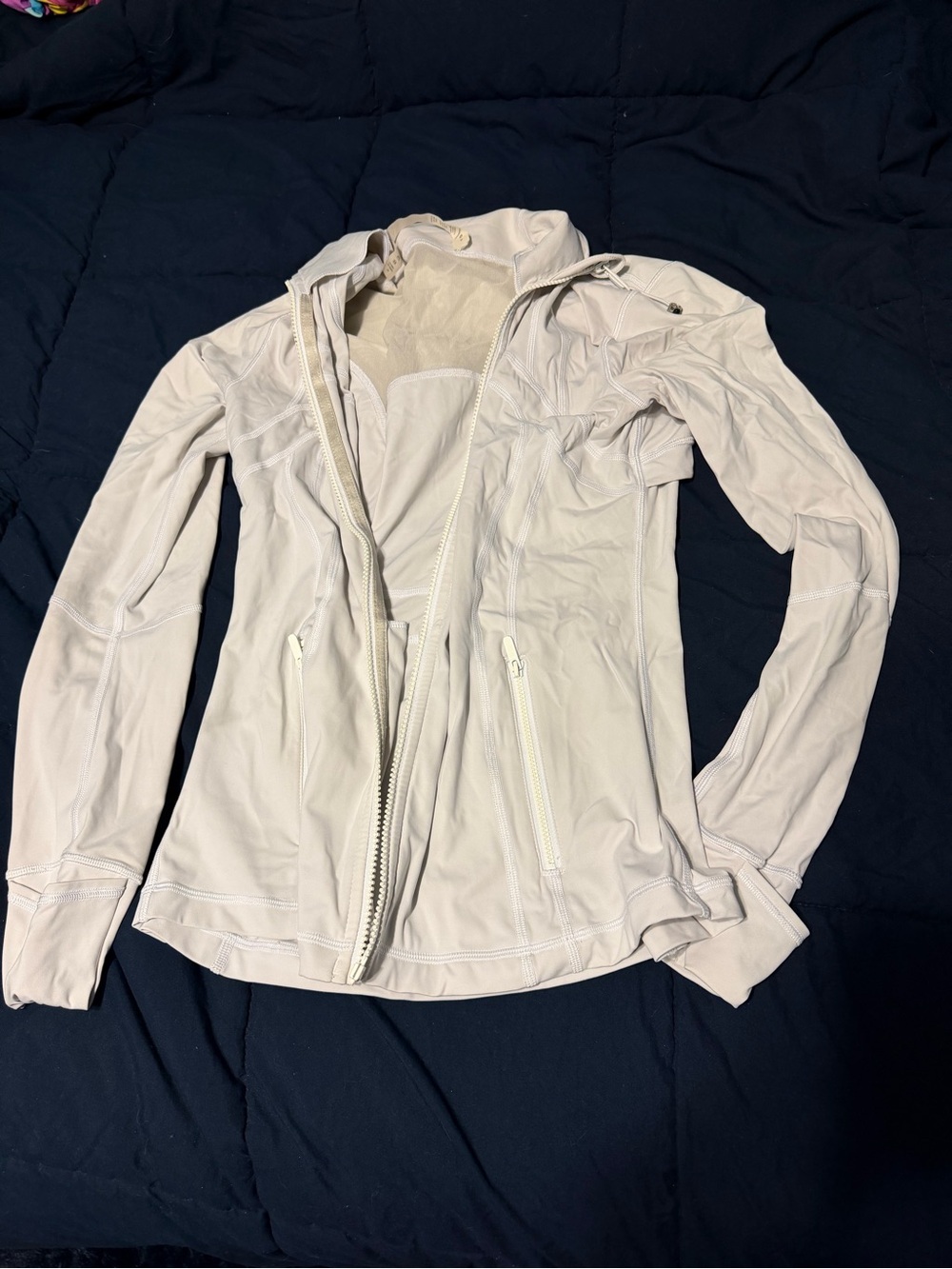 Light Blue Women's Zip-Up Hooded Jacket